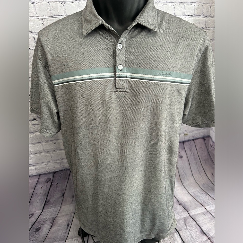 TRAVIS MATHEW mens size large, grey soft cotton golf polo